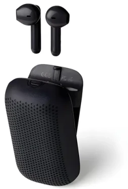 Lexon Speakerbuds LA127N černá / Bezdrátová sluchátka s Bluetooth reproduktorem / TWS / Bluetooth / USB-C (LA127N)