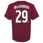 Fanatics Dětské tričko Nathan MacKinnon #29 Colorado Avalanche 2022 Stanley Cup Champions Name and Number Velikost: Dětské 14 let)