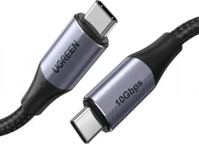 Ugreen US355 Kabel USB-C 3.1 Gen.2 (M) - USB-C 3.1 Gen.2 (M) 1 m černá / 5A / 100W / 4K / 10Gbps (80150)
