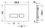 DURAVIT - DuraSystem Ovládání splachování, bílé sklo WD5002012000