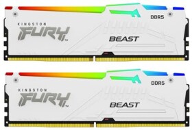 Kingston Fury Beast White RGB 32GB (2x16GB) DDR5 6000MHz EXPO / CL36 / DIMM / On-Die ECC / EXPO / XMP / 1.35V (KF560C36BWEAK2-32)