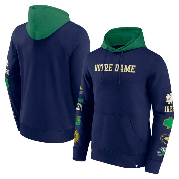 Fanatics Pánská mikina Notre Dame Fighting Irish NCAA Colorblock Badge Hoodie Velikost: S