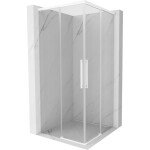 MEXEN/S - Rox Duo sprchový kout posuvný 85 x 85, transparent, bílá 8C2D-085-085-20-00