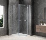 POLYSAN - GLOBE CHROME čtvrtkruhový sprchový kout 900x1000, čiré sklo, pravé GB2910RC