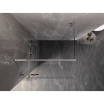 MEXEN/S - Lunar T sprchový kout dveře křídlové levá 80 x 80, transparent, chrom 834T-080-080-01-00-L