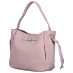 Módní dámská koženková kabelka na rameno Aminta, světle fialová