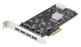 StarTech PCIe karta 4x USB-A černá / PCIe karta / 4x USB-A / USB 3.2 Gen 1 / 5 Gbps (P5Q4A-USB-CARD)