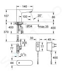 GROHE - Euroeco Cosmopolitan E Elektronická umyvadlová baterie, chrom 36269000