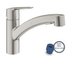 GROHE - QuickFix Start Dřezová baterie s výsuvnou sprškou, supersteel 30531DC1