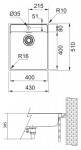 FRANKE - Maris Dřez MRX 210/610-40 TL, 43x51x18 cm, nerez 127.0539.571