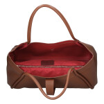 Luxusní kožená kabelka do ruky Valentina, hnědá