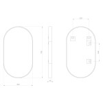 SAPHO - AVONA oválné zrcadlo v rámu 40x70cm, černá mat AV400