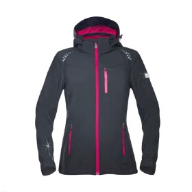 Bunda FLORET H6307 softshellová dámská černá s růžovými zipy 2XL černá