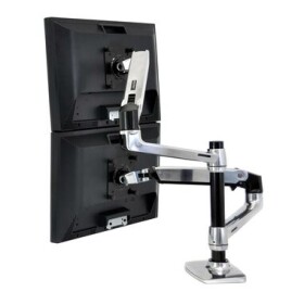 ERGOTRON LX REDESIGN DUAL ARM, POLE MOUNT, Pro 2 LCD, nebo 1LCD a NOTEBOOK, Polished Aluminum / výprodej (45-248-026)