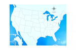 Moyo Montessori Moyo Montessori Kontrolní mapa - USA Nová - bez popisků
