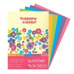 Barevné papíry A4 170g, 5 barev SUMMER, 20ls