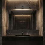 Koupelnové nástěnné LED svítidlo SWE049-1W 40 cm Black OSW-20149