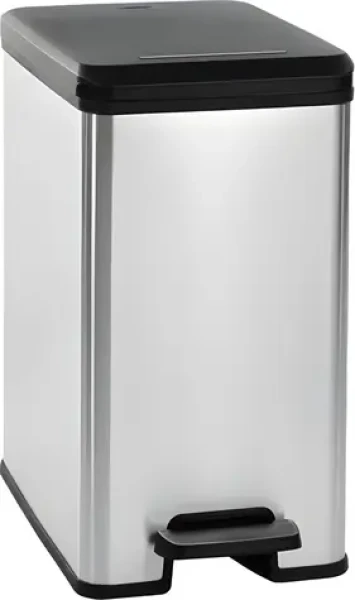 Curver Slim Bin 25 stříbrná / Odpadkový koš / 25 l / pedálový (213300)