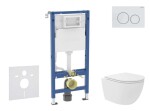 GEBERIT - Duofix Set předstěnové instalace, kompaktního klozetu Oudee Vortex a sedátka softclose, tlačítko Delta20, alpská bílá SANI11CA3171B