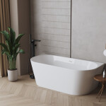 INVENA - Volně stojící vanová baterie GLAMOUR Černá BW-02-W04-V