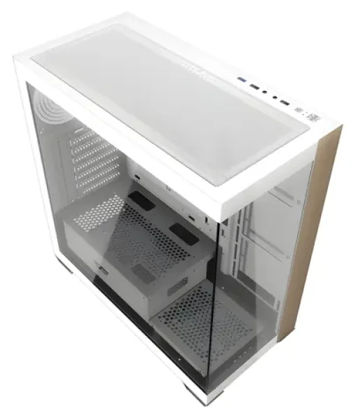 DarkFlash DS900W bílá / ATX / bez ventilátorů / panoramatické sklo / USB-C / bez zdroje (DS900W_White)