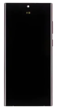 Náhradní LCD displej + dotyk + přední kryt pro Samsung Galaxy S22 Ultra (S908B) vínový (57983108809)