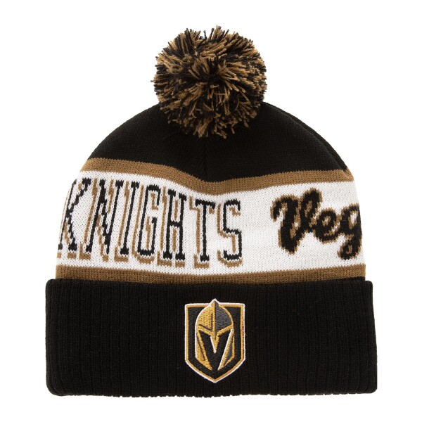Mitchell & Ness Pánská zimní čepice Vegas Golden Knights NHL Block Sweep Pom Knit