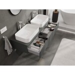 MEXEN/S - Orio koupelnová skříňka pod umyvadlo 140 cm s deskou, 1 šuplík, grafit mat 91A10-14023-1-BFC66