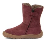 Dívčí zimní barefoot boty TEX SUEDE Bordeaux, Froddo, G3160238-1, červená - 29