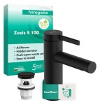 HANSGROHE - Zesis S Umyvadlová baterie s výpustí Push-Open, CoolStart, matná černá 74724670