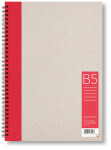 Zápisník B5 linka, červený, 50 listů