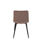 Jídelní židle, hnědá, sametová látka, CT-281 BR4