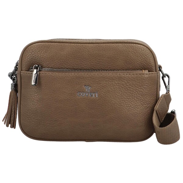 Trendy malá dámská koženková crossbody Kirikay, khaki