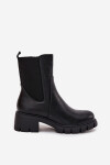 Dámské Botky Na Klocku Eko Kůže Černé Kyra 41