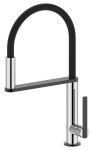 SAPHO - NIMOA stojánková dřezová baterie se sprškou, chrom/gun metal MA640GM