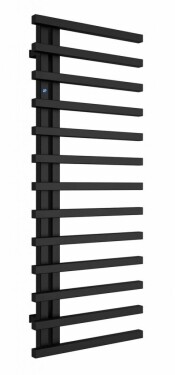 HOPA - Koupelnový radiátor DARVEL černá barva - Barva radiátoru - Černá, Rozměr radiátoru - 500 × 1230 mm, výkon 508 W, Typ připojení - Spodní 50 mm RADDAV501231
