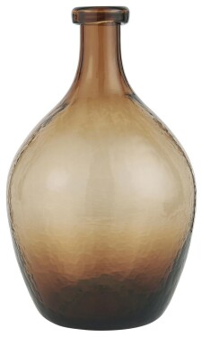 IB LAURSEN Skleněná váza Balloon Brown 28 cm, hnědá barva, sklo