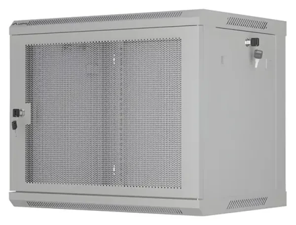 Lanberg WF01-6409-23S šedá / Nástěnný rozvaděč / 19" / 9U / 600x450 mm / perforované dveře / flat pack (WF01-6409-23S)