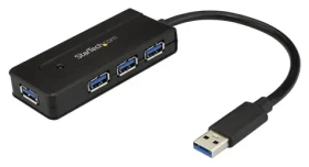 StarTech USB 3.0 HUB 4 porty černá / USB-A / 5 Gbps / nabíjecí port (ST4300MINI)
