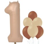 Balónek číslo 1 cappuccino 66 cm la griseo Balónek číslo 1 cappuccino 66 cm la griseo