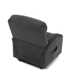 Křeslo polohovací elektrické, 1 motor, šedá látka, bezdrátové nabíjení pro mobilní telefon