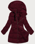 Dámská bunda ve vínové bordó barvě s kapucí J Style (5M3231-1) odstíny červené M (38)