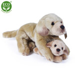 Plyšový labrador s miminkem ležící 25 cm ECO-FRIENDLY