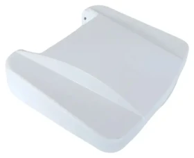 Denox víko na tříděný odpad 23400 bílé / Víko na odpadkový koš / pro čiré sklo / 42,5 × 51 × 7,3 cm