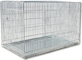 Přepravní klec M 107x68x75 cm / Klec pro psy / pozink / nosnost 15 kg / 2 dvířka (9478790)