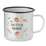 Personalizovaný retro plecháček pro paní učitelku/pana učitele (pomůcky)