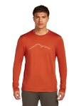 Pánské merino tričko s dlouhým rukávem ICEBREAKER Mens 150 Tech Lite LS Tee Rain Ridge, Agate velikost: L