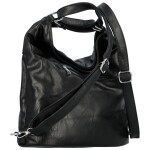 Stylový dámský koženkový kabelko-batoh Stafania, černý