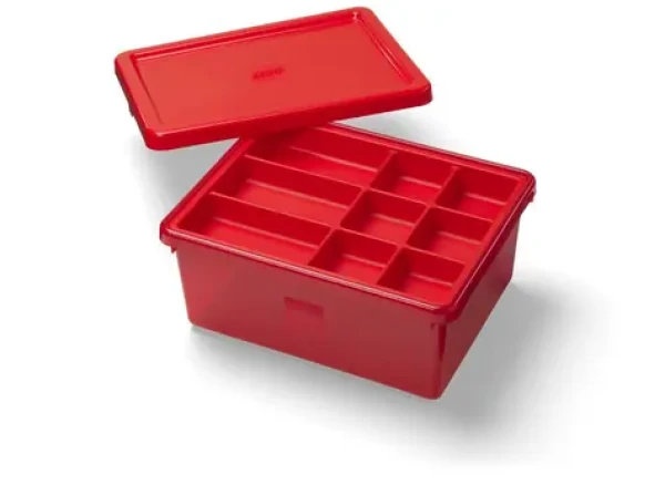 LEGO úložný box s organizérem 37.5 x 16 x 29.5 cm - červená (6041310800)