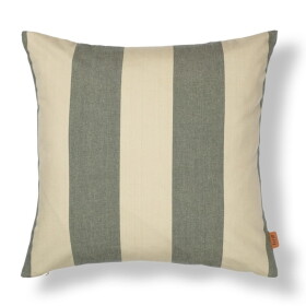 Ferm Living Venkovní povlak na polštář Strand Dark Lichen/Parchment 50 x 50 cm, zelená barva, textil